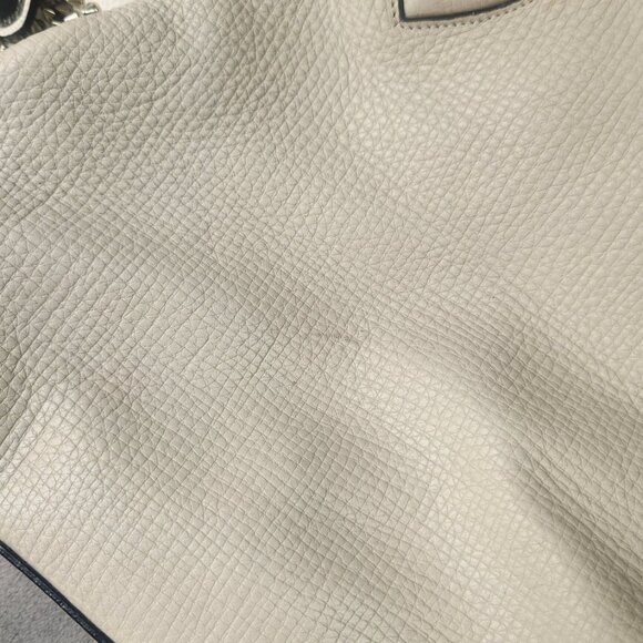 Rare Large Beige Christian Louboutin Bowler Bag with Studs and Red Interior - Picture 6 of 9